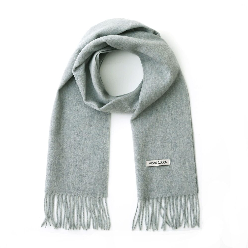 3991 100% Wool Scarf - and Winter Warm Soft Luxurious Solid Colors Gift Box